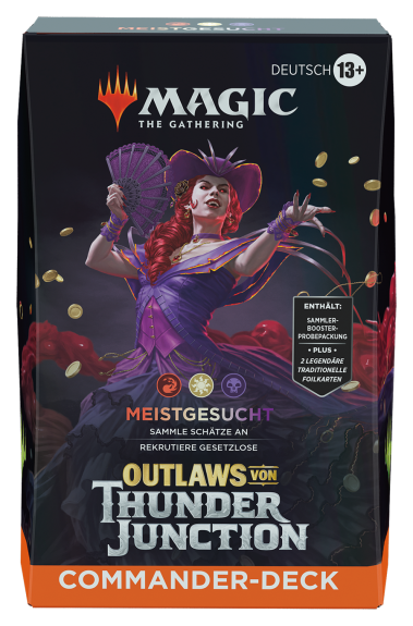 Meistgesucht - Outlaws von Thunder Junction Commander-Deck (DE) - Magic the Gathering