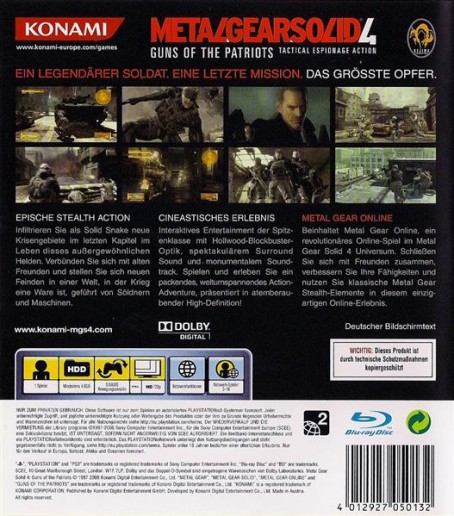 Metal Gear Solid 4: Guns of the Patriots  PS3