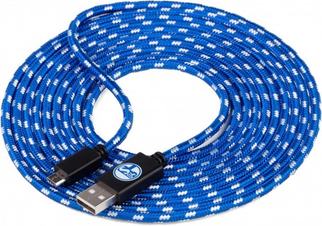 Micro USB Ladekabel 3m  FC Schalke 04