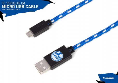 Micro USB Ladekabel 3m  FC Schalke 04