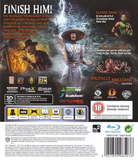 Mortal Kombat Komplete Edition (UK)  PS3  