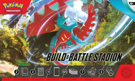 Paradoxrift Karmesin & Purpur KP04 Build & Battle Stadion Box (DE) - Pokémon TCG