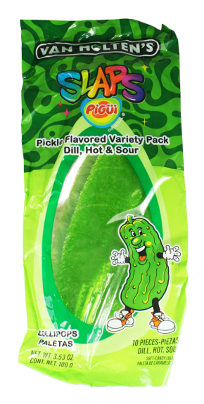 Pigüi Slaps Lollipops - Pickle 10-Pack 100g