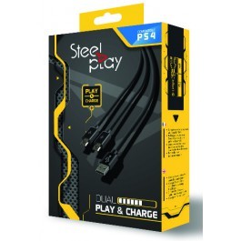 Play & Charge Doppel-Ladekabel  PS4