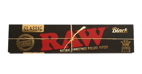 RAW Classic Black - King Size Slim Longpapers Box (50 Hefte)