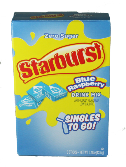 Starburst Drink Mix Singles - Blue Raspberry 6x3g