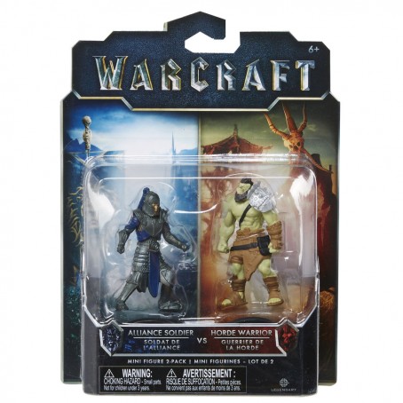 Warcraft 2 Figuren 6cm Pack 4 Horde Warrior & Alliance Soldier