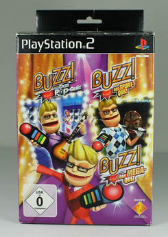 Buzz Bundle - Pop Quiz/Sport Quiz/ Mega Quiz + Buzzer