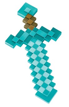 Minecraft Kunststoff-Replik Diamant-Schwert