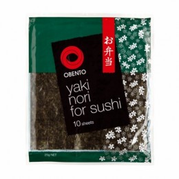 Obento Yaki Nori for Sushi 10 Sheets 25g